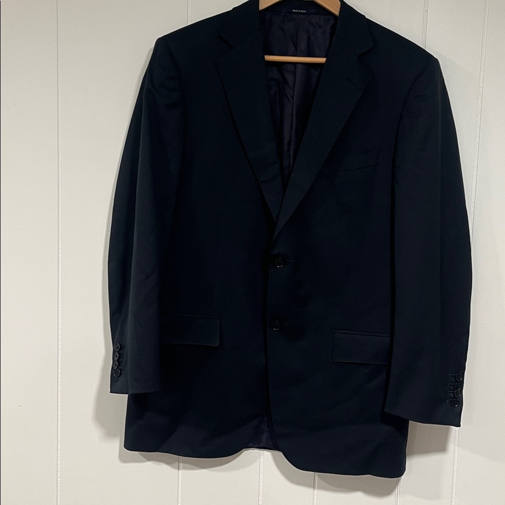 Ermenegildo‎ Zegna Multiseason Blazer Navy Wool 40R Tailored Classic Luxury